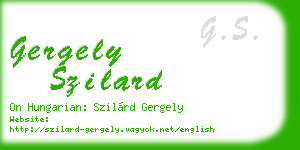 gergely szilard business card