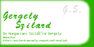 gergely szilard business card